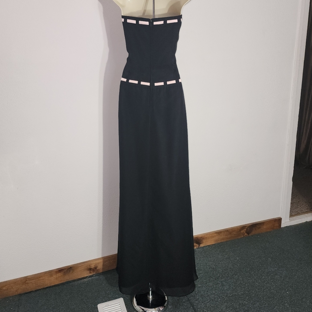 Forever Yours Gown Strapless Prom Maxi Black Size 10 - Picture 7 of 13